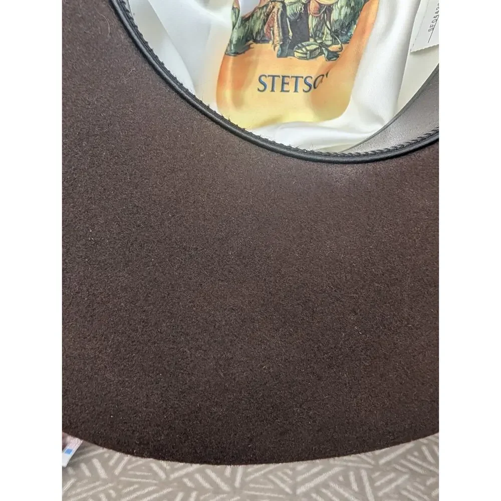 Stetson 4X Beaver Cowboy Hat Size 7 Regular Chocolate Brown Western Felt 4